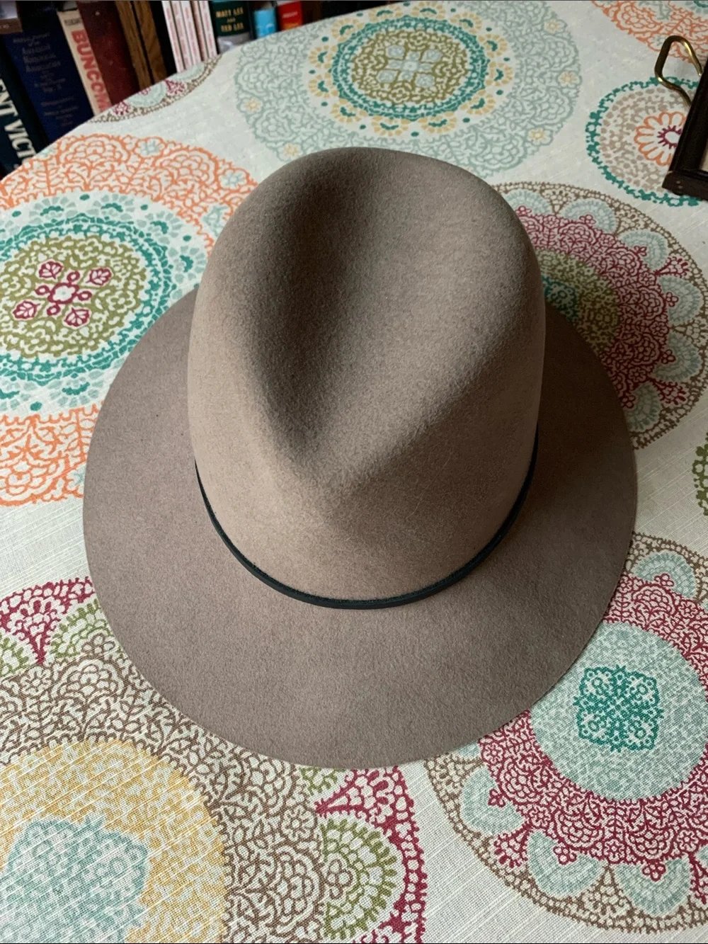 Janessa Leone’ Women’s Taupe Grey Fedora Medium
